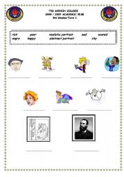 English worksheet: portraits