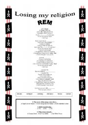 English Worksheet: Losing my religion- REM