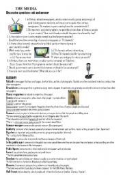 English Worksheet: Media