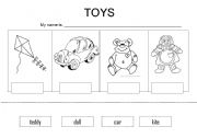 English Worksheet: Toys