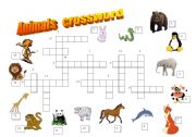 Animals crossword (1/2)