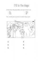 English worksheet: Fill in the gaps