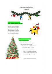 English worksheet: Christmas party songs
