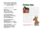 English Worksheet: RUDOLPH THE RED NOSED REINDEER
