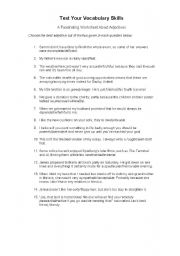 English Worksheet: A Fascinating Worksheet About Adjectives