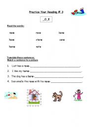 English worksheet: TEACHING MAGIC E