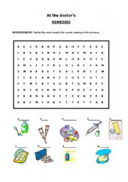 English Worksheet: Remedies