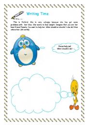 English Worksheet: Writing time