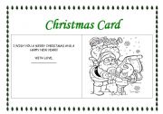 English Worksheet: Making a Christmas card 3