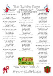 English Worksheet: Christmas Song Collection - Part 2/2