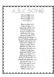 English Worksheet: ABC Song