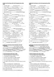 English Worksheet: Past continuous vs past simple