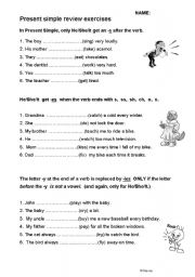English Worksheet: review present simple