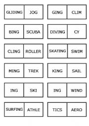 English worksheet: SPORTS DOMINOES