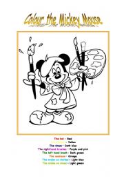 Colour the Mickey Mouse