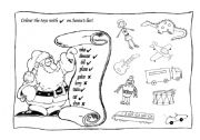 English Worksheet: santas list