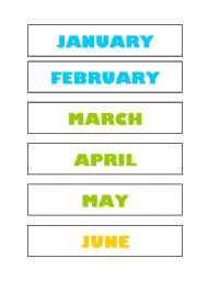 English Worksheet: Months