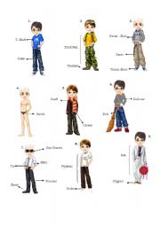 English Worksheet: boys clothes