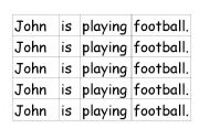 English worksheet: Scrambled Sentences using Present Continuous