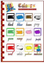 English Worksheet: Colours