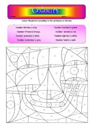 English Worksheet: Colours