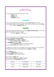 English Worksheet: Rules for Comparatives and Superlatives