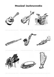 English worksheet: Musical instruments