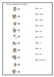 Matching worksheet - Where is the ball?