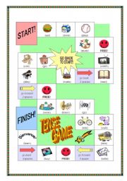 English Worksheet: Past Tense Board Game