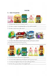 English Worksheet: There is /are