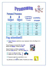 English Worksheet: Pronouns