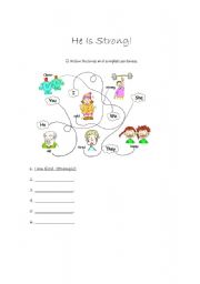 English Worksheet: Basic grammar : subject match adjective following lines