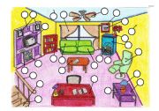 English Worksheet: LIVING ROOM - ACTIVITY