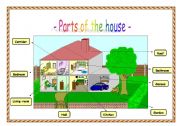 English Worksheet: Parts of the house