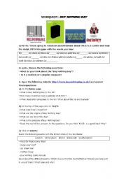 English Worksheet: WEBQUEST: BUY NOTHING DAY