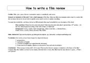 English Worksheet: How to write a film review
