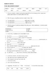 English Worksheet: Market Leader Elementary- Review of Units 5-8