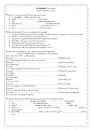 English Worksheet: Past Continuous & Past Simple