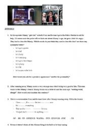 English Worksheet: BLACK BOOKS EPISODE 6