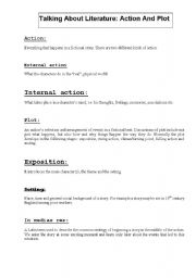 English worksheet: talking about literature!