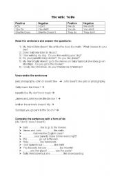 English worksheet: To do