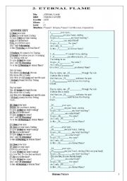 English Worksheet: eternal flame