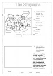 English Worksheet: The simpsons family