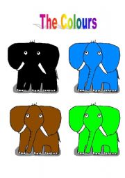 English worksheet: The Colours - Flashcards