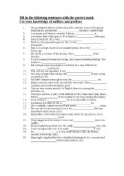 Prefixes & Suffixes