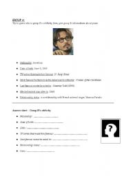 English Worksheet: Celebrities
