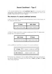 English Worksheet: Second Conditional - Rule