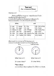 English Worksheet: What  time is it?