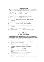 English worksheet: Phrasal Verbs Exercise