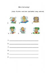 English worksheet: The lion